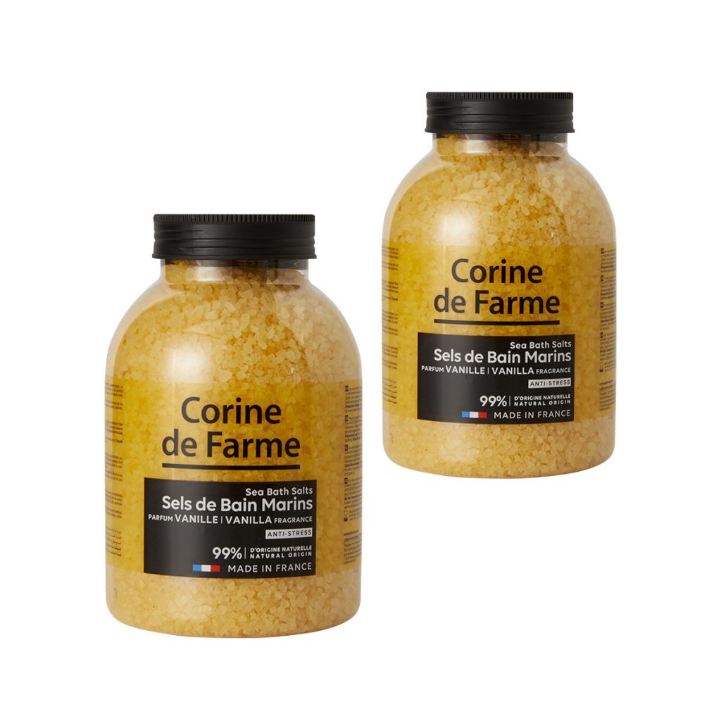 Set van 2 Marine Badzouten Anti-stress Vanille - Corine de Farme