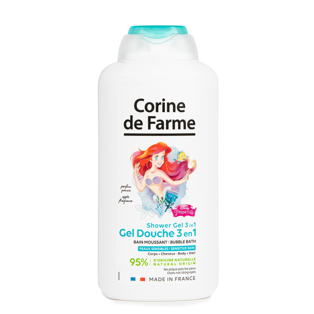 3-in-1 Douchegel Lichaam, Haar & Schuimbad De Kleine Zeemeermin - Corine de Farme