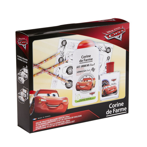 Coffret Eau de toilette 50ml + Gel douche 250ml + crayons de couleurs - Cars Disney