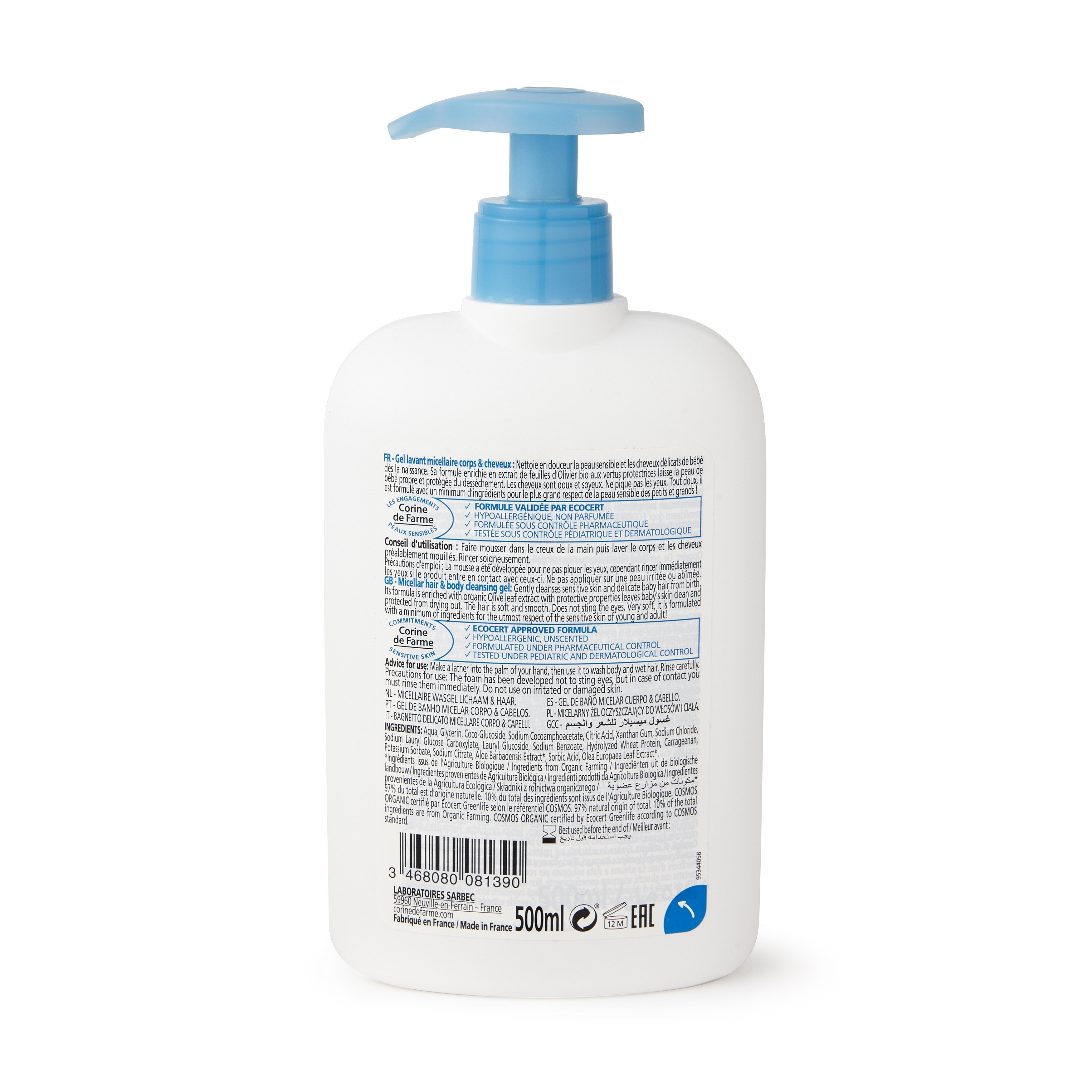 Gel Lavant Micellaire Certifie Bio